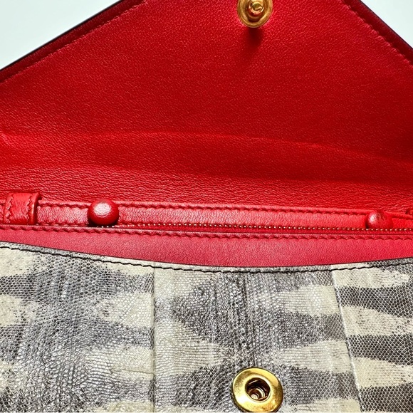 Celine Tricolor Pocket Envelope Wallet on Chain - Picture 4 of 11